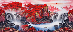 鸿运当头客厅挂画