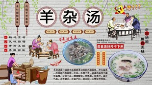 羊杂汤背景墙
