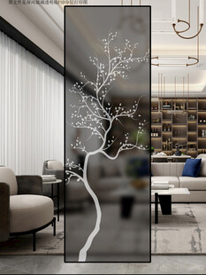 高清分层透明底屏风玻璃图案打印