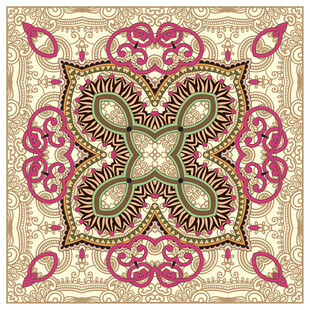 方巾数码印花图案