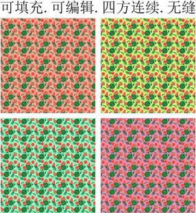 菠萝图案 水果印花图案 
