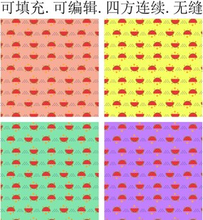 夏日西瓜图案 水果西瓜背景