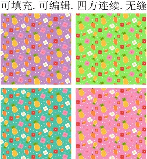 夏季水果印花 果汁饮料素材