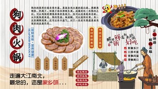 狗肉火锅背景墙