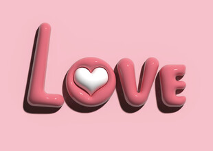 英文单词LOVE字体设计