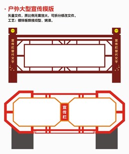 户外大型宣传栏模版