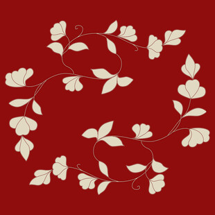 服饰花纹花边折枝花图案