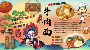 牛肉面背景墙