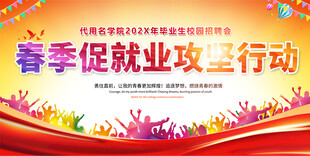 招聘会背景展板