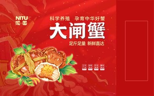 大闸蟹礼盒手提袋包装 设计