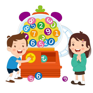 卡通教育培训数字摇摇乐抽奖机