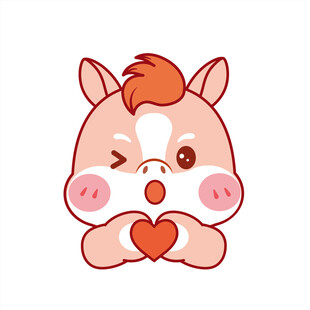 马宝宝头像可爱爱心