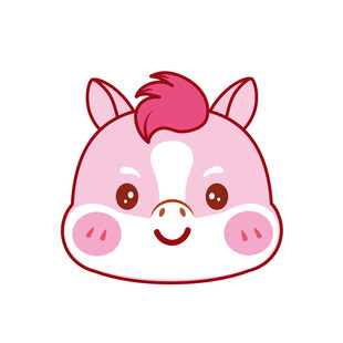 可爱马宝宝头像表情包卡通