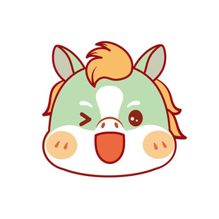 可爱马宝宝头像表情包卡通