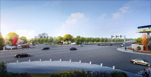 道路交叉口效果图