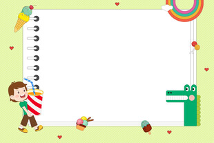 卡通冰淇淋饮料记事本学习笔记