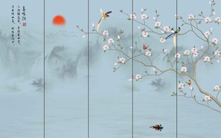 鸟鸣涧山水背景