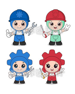 卡通工业精灵维修精灵