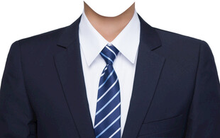 男条纹领带西装西服衣服素材