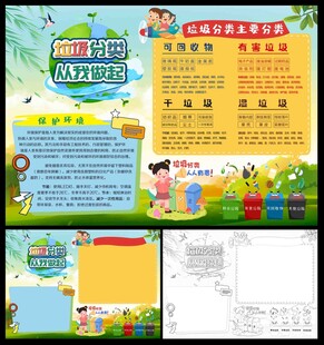 垃圾分类从我做起小报