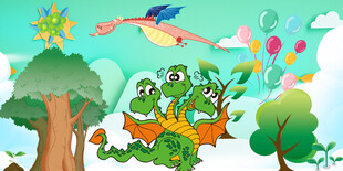 卡通恐龙背景墙