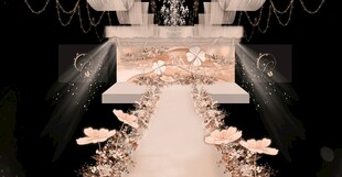 香槟色婚礼设计效果图