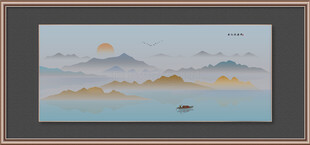 新中式山水装饰画