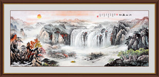 高山流水山水画