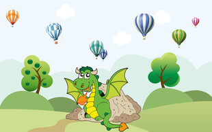 卡通儿童房卡通背景墙