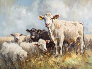 油画羊素材-油画羊图片-油画羊设计模板-昵图网