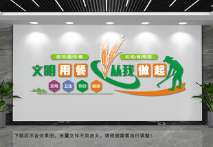 文明用餐食堂文化墙