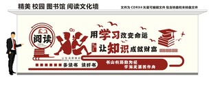 校园图书馆阅读文化墙