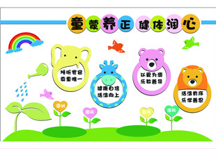 幼儿园园风园训文化墙