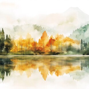 油彩画　湖畔 kkh010-f6-1.jpg