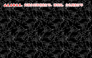 高清分层透明底白色图案打印图