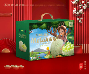 网纹瓜包装 玫珑蜜瓜礼盒