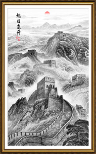 竖幅长城国画