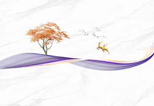 新中式山水飘带