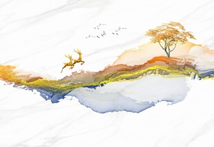 新中式飘带山水