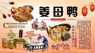 姜母鸭背景墙