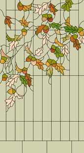 高清分层透明底教堂玻璃打印图