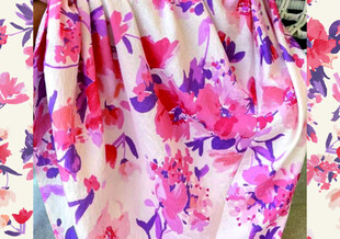 手绘花 数码印花