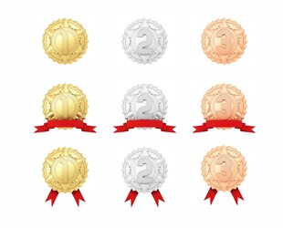 4K高清正面金银铜一二三名奖牌