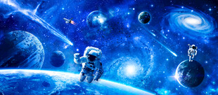 太空星球宇宙流星黑洞宇航员背景