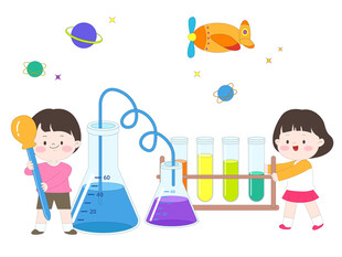 通扁平儿童学生化学实验课程