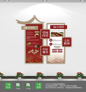 中国风中医院文化墙