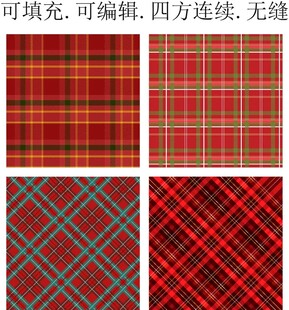红色格子图案 红色格纹面料