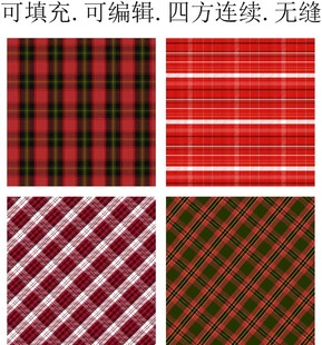 红色格纹面料  红色格子图案