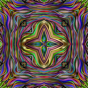 彩色教堂玻璃炫酷图案