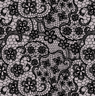 蕾丝底纹印花